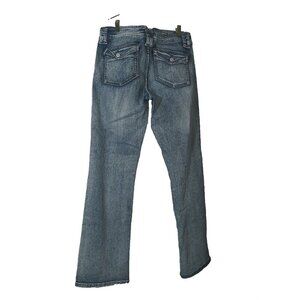 Flavour Boot Cut Jeans Size 14 Flap Pockets Button Fly 35x32 VINTAGE